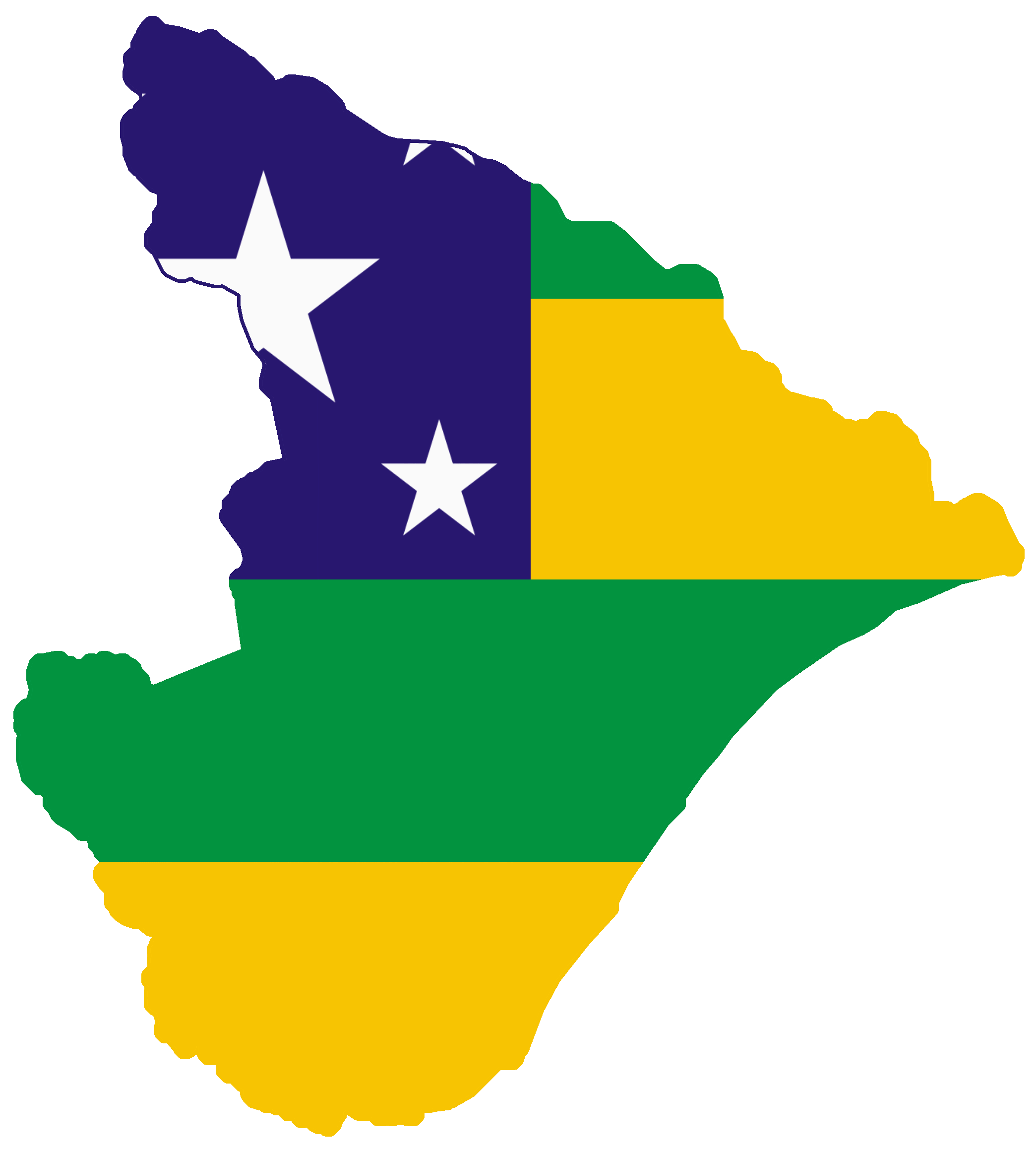Mapa de Sergipe com a bandeira do estado